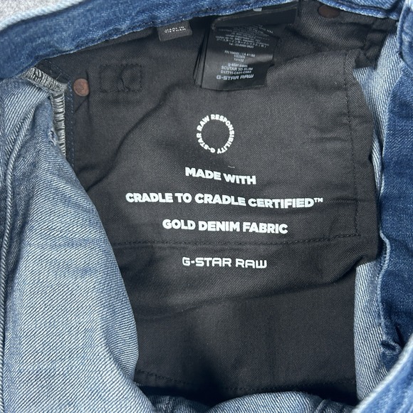 G Star Raw Jeans SCUTAR 3D SLIM Mens 36x32 (38x31) Denim Faded Stretch Straight - Picture 4 of 16